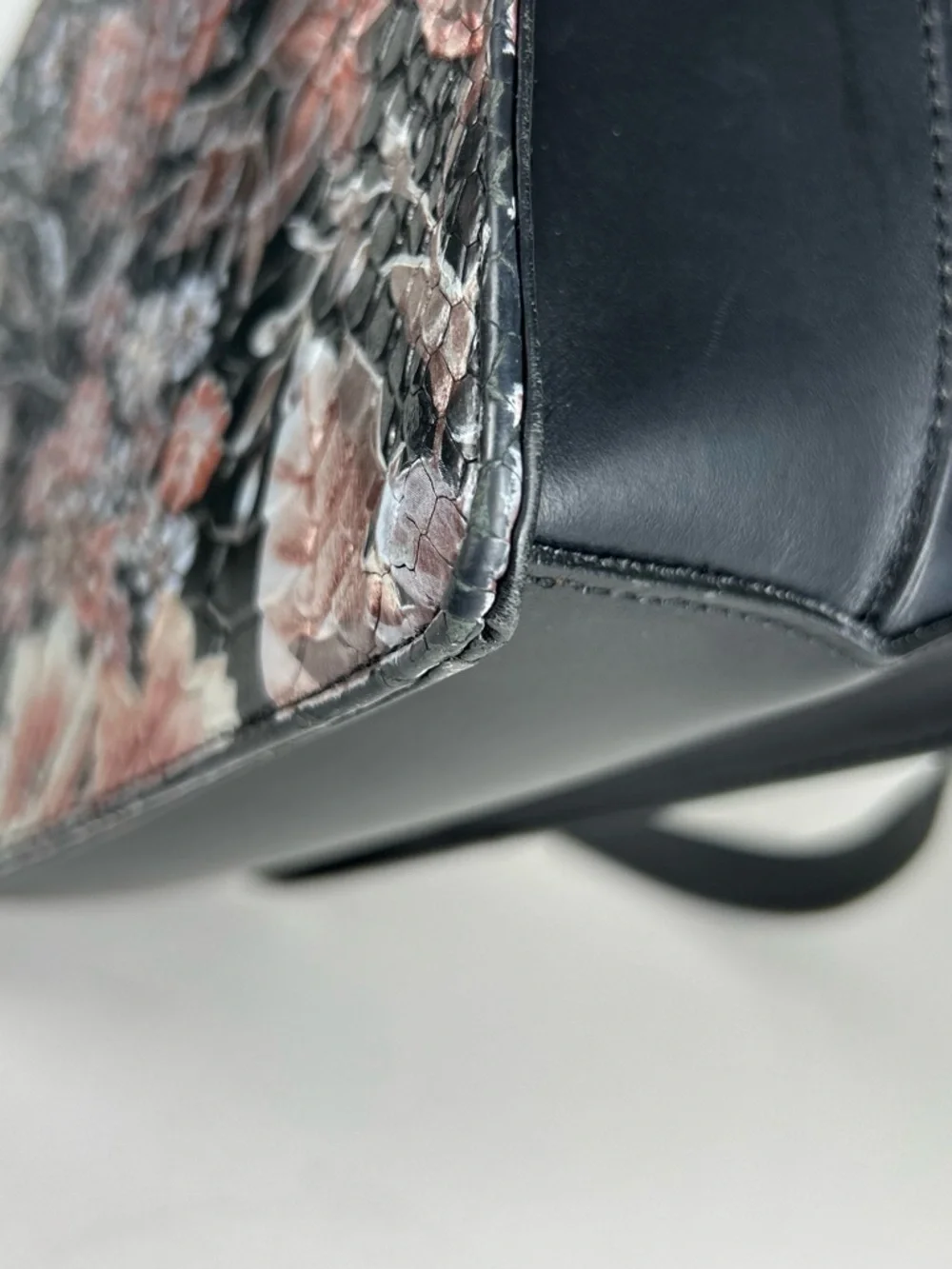 Brahmin Cecilia Black Bohemia Floral Rare Flap Satchel